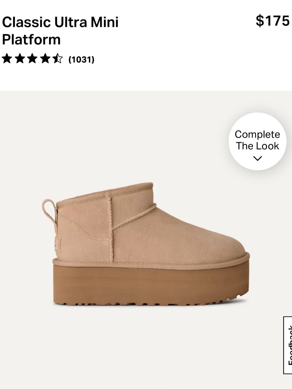 UGG Classic Ultra Mini Platform Boot — Sandstone